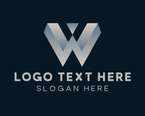 Urban Planner - Industrial Metal Letter W Company logo design