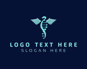 Biology - DNA Wings Pharmacy logo design