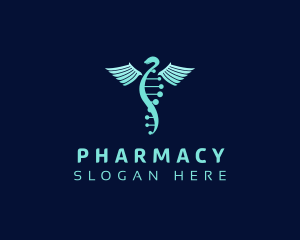 DNA Wings Pharmacy logo design