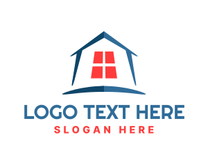 House And Lot - Real Estate Window House logo design