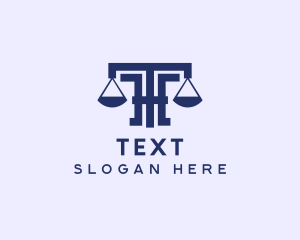 Law Notary Letter T logo design