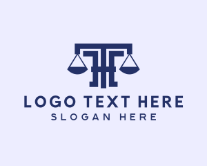 Court - Law Notary Letter T logo design
