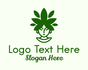 Cannabis - Wellness Leaf Woman logo design