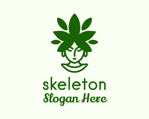 Wellness Leaf Woman Logo