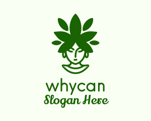 Wellness Leaf Woman Logo