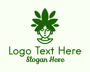 Wellness Leaf Woman Logo