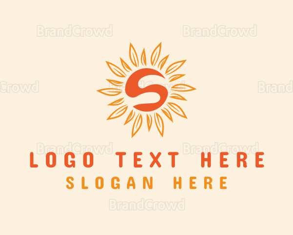 Orange Sunshine Letter S Logo