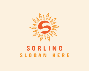 Orange Sunshine Letter S logo design