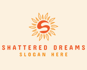 Orange Sunshine Letter S logo design