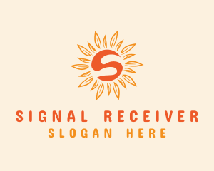 Orange Sunshine Letter S logo design