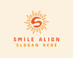 Orange Sunshine Letter S logo design