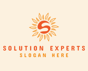 Orange Sunshine Letter S logo design