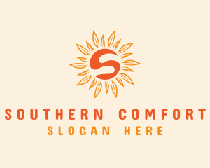 Orange Sunshine Letter S logo design