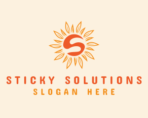 Orange Sunshine Letter S logo design