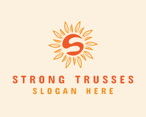 Orange Sunshine Letter S logo design