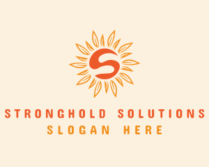 Orange Sunshine Letter S logo design