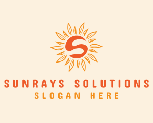 Orange Sunshine Letter S logo design