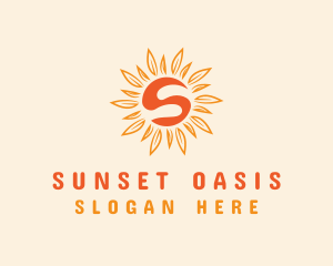 Orange Sunshine Letter S logo design