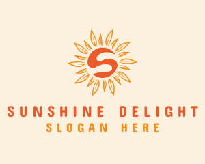 Orange Sunshine Letter S logo design