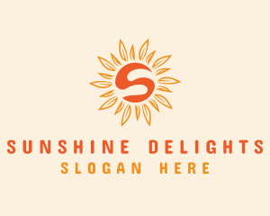 Sunshine - Orange Sunshine Letter S logo design