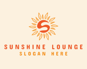 Orange Sunshine Letter S logo design