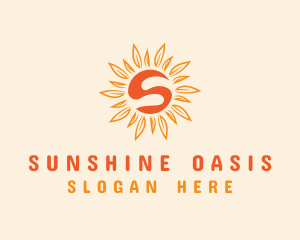 Orange Sunshine Letter S logo design