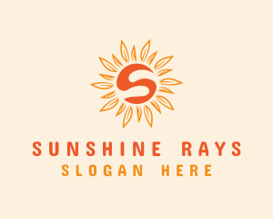 Orange Sunshine Letter S logo design