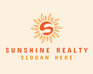 Orange Sunshine Letter S logo design