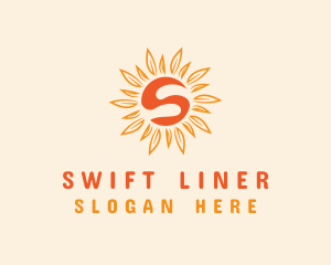 Orange Sunshine Letter S logo design