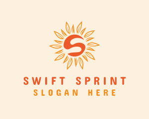 Orange Sunshine Letter S logo design