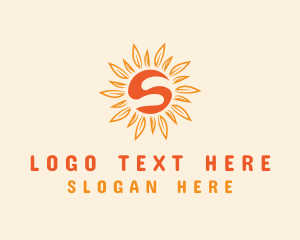 Letter S - Orange Sunshine Letter S logo design