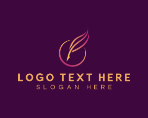 Essay - Elegant Quill Pen logo design