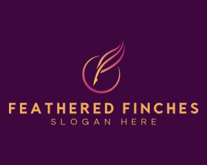 Elegant Quill Pen logo design