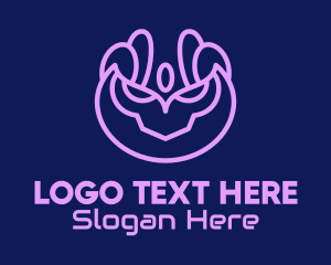 Lab - Violet Robot Head logo design