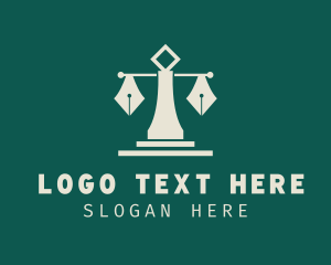 Fountain Pen - Pen Scale Law Firm logo design