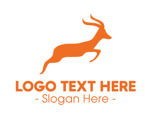 Hunter - Safari Gazellle Jumping logo design