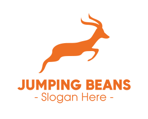 Safari Gazellle Jumping logo design