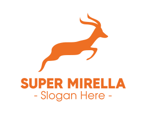 Hunting - Safari Gazellle Jumping logo design