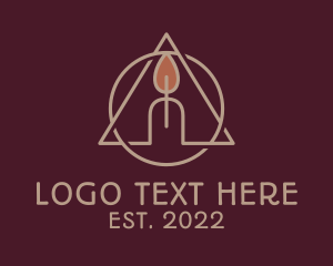 Spiritual - Beige Ritual Candle logo design