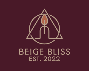 Beige Ritual Candle logo design