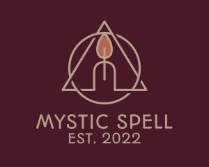 Spell - Beige Ritual Candle logo design