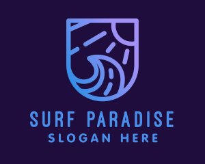 Summer Beach Surfing logo design