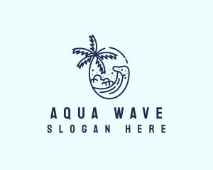 Beach Resort Wave logo design