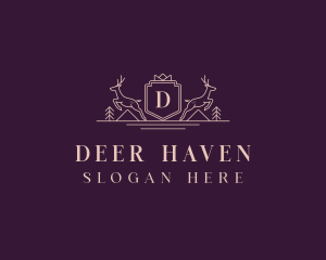 Elegant Deer Crest  logo design