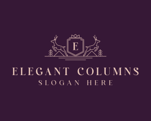 Elegant Deer Crest  logo design