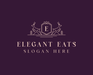 Elegant Deer Crest  logo design