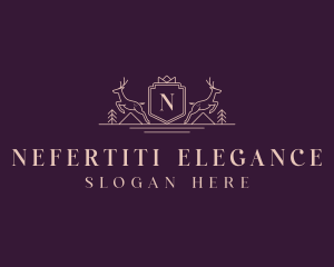 Elegant Deer Crest  logo design