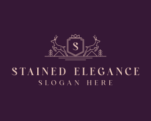 Elegant Deer Crest  logo design