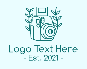 Camera - Organic Photographer Camera logo design
