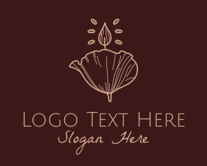 Candle - Floral Candle Decor logo design